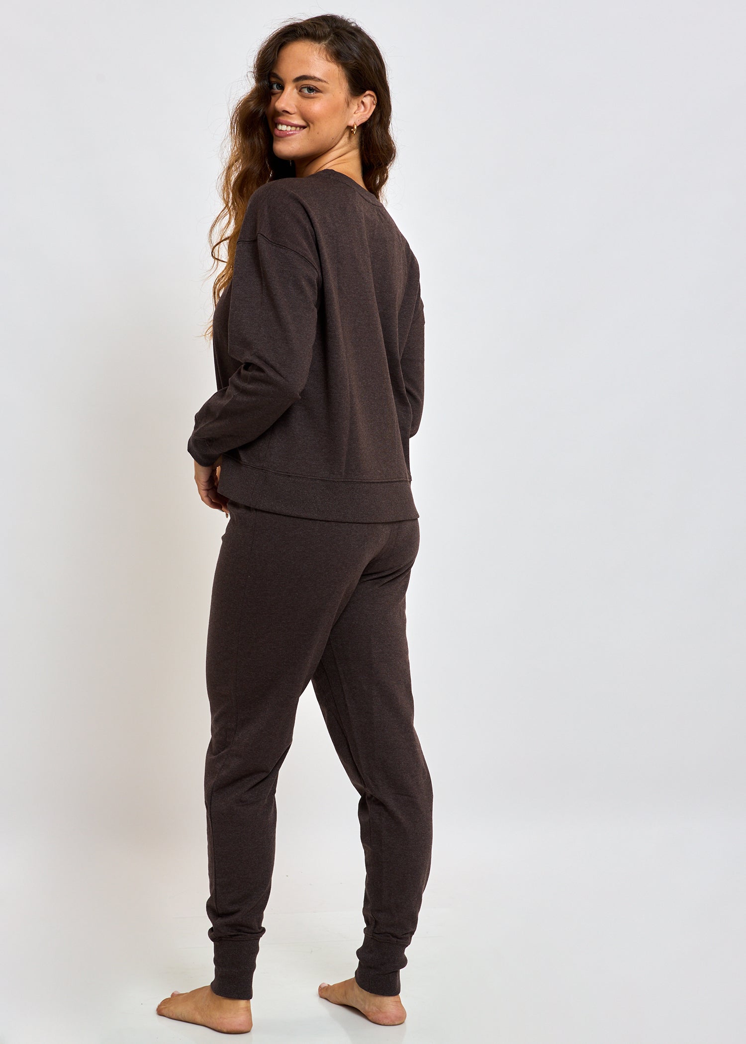 חליפת פנאי נשים פרנץ טרי חום Levitex