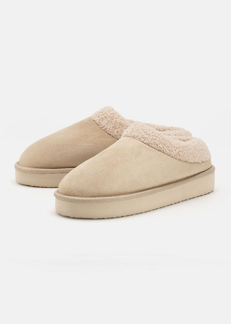 נעלי בית פלטפורמה טדי בז'