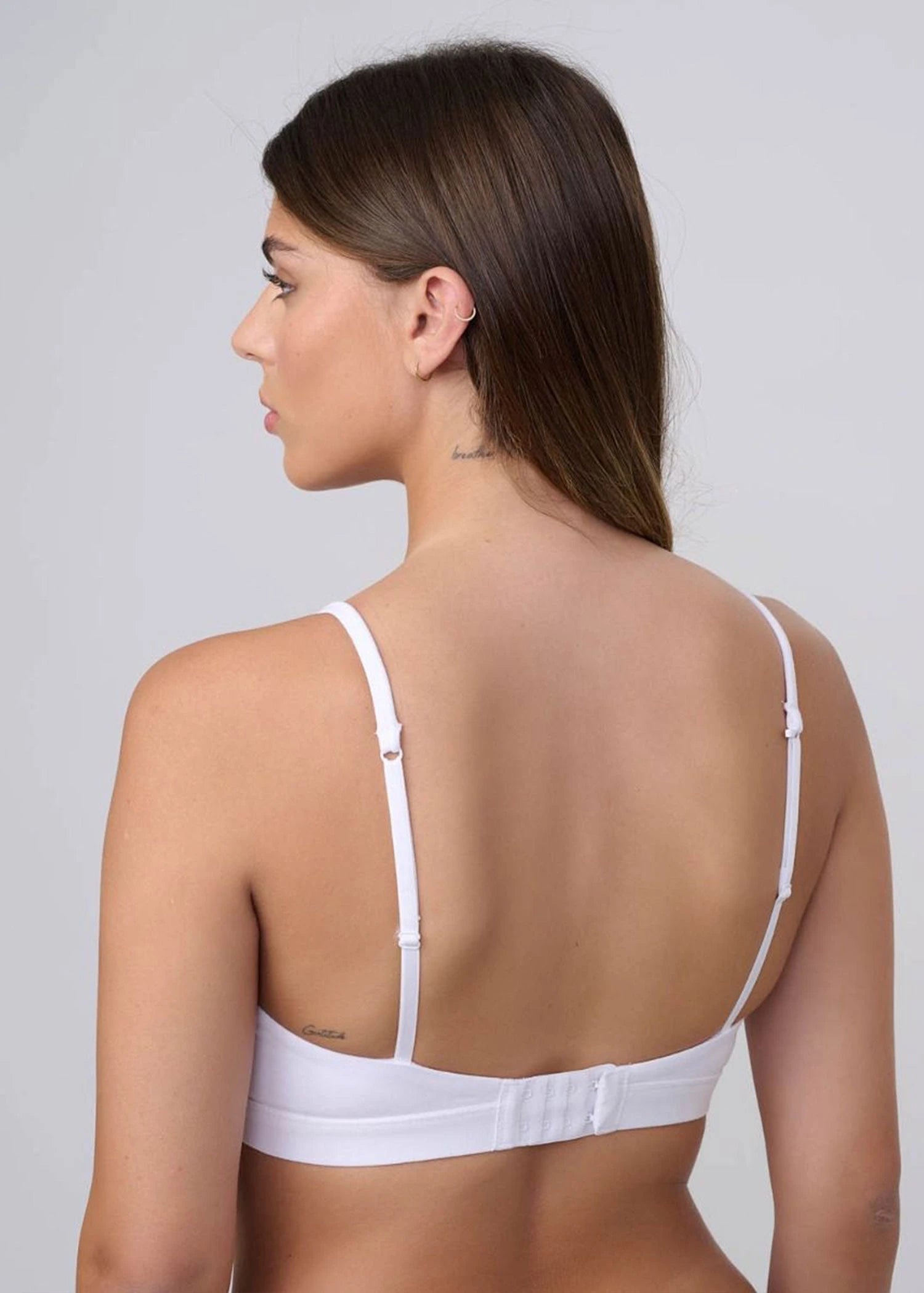 חזייה מרופדת ללא ברזלים מכותנה אלסטן משובחת לבן - לויטקס Levitex