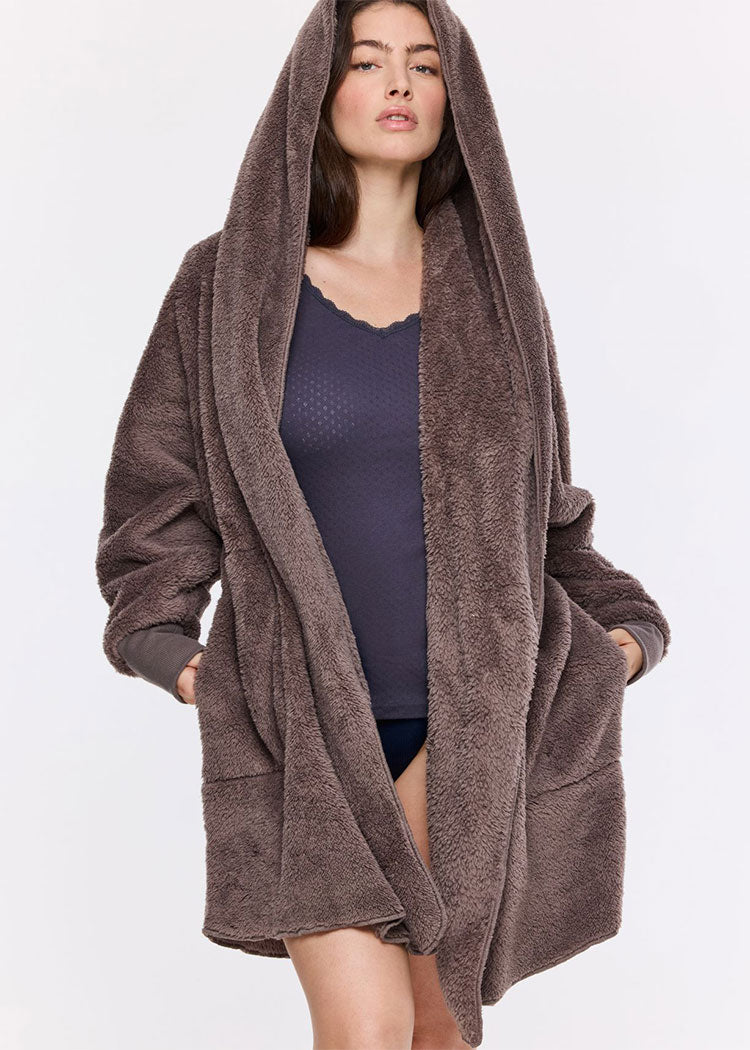 חלוק שמיכה פלאפי חום אינטימה