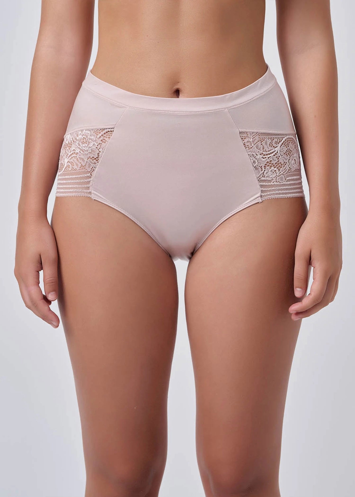 תחתונים מקסי סרט תחרה ישר POWDER פמינה - לויטקס Levitex