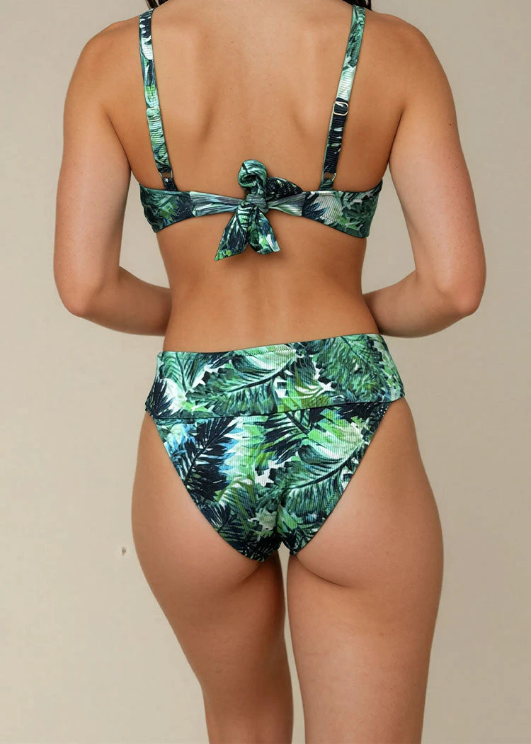 תחתון בגד ים גבוה הדפס ג'ונגל