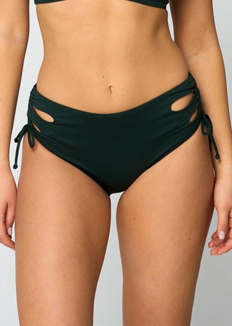 תחתון ביקיני גזרה גבוהה עם קשירות צד ירוק - לויטקס Levitex