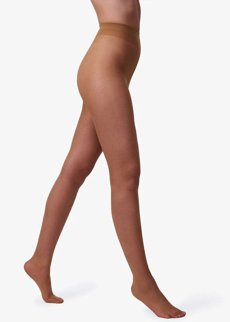 גרבון קלאסי שקוף ללא מכנסון, 20 דנייר ברונזה Femina