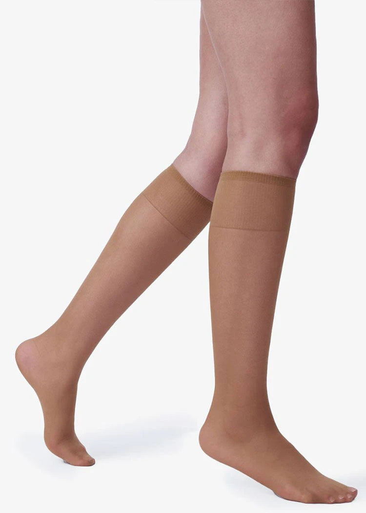 מארז 2 זוגות גרבי ברך עם מכפלת נוחות 40 דנייר דבש Femina