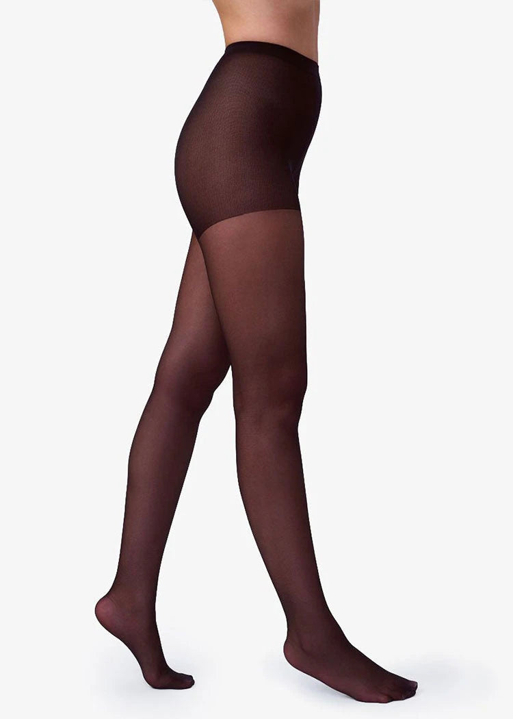 גרבון חצי אטום עם מכנסון מחטב, חזק ומחליק, 30 דנייר שחור Femina