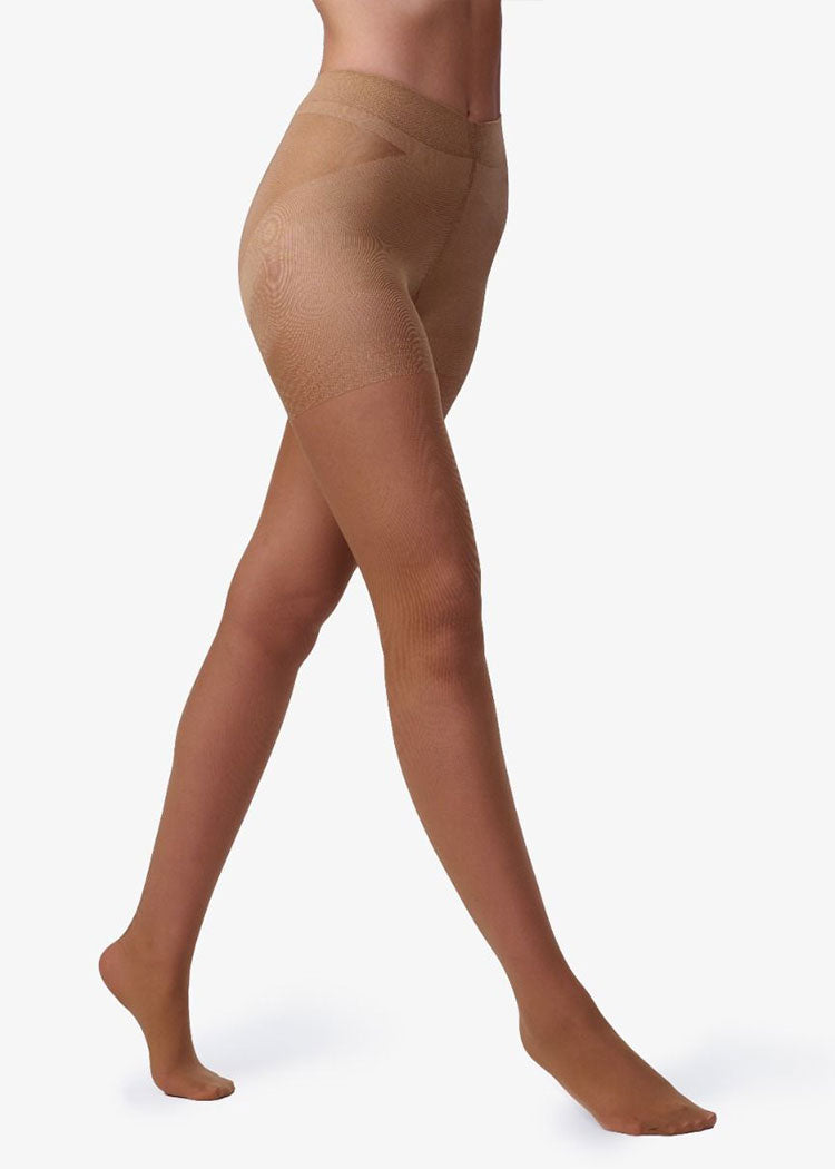 גרבונים חצי אטומים עם מכנסון מחטב להרמת הישבן, 40 דנייר עבים ברונזה Femina