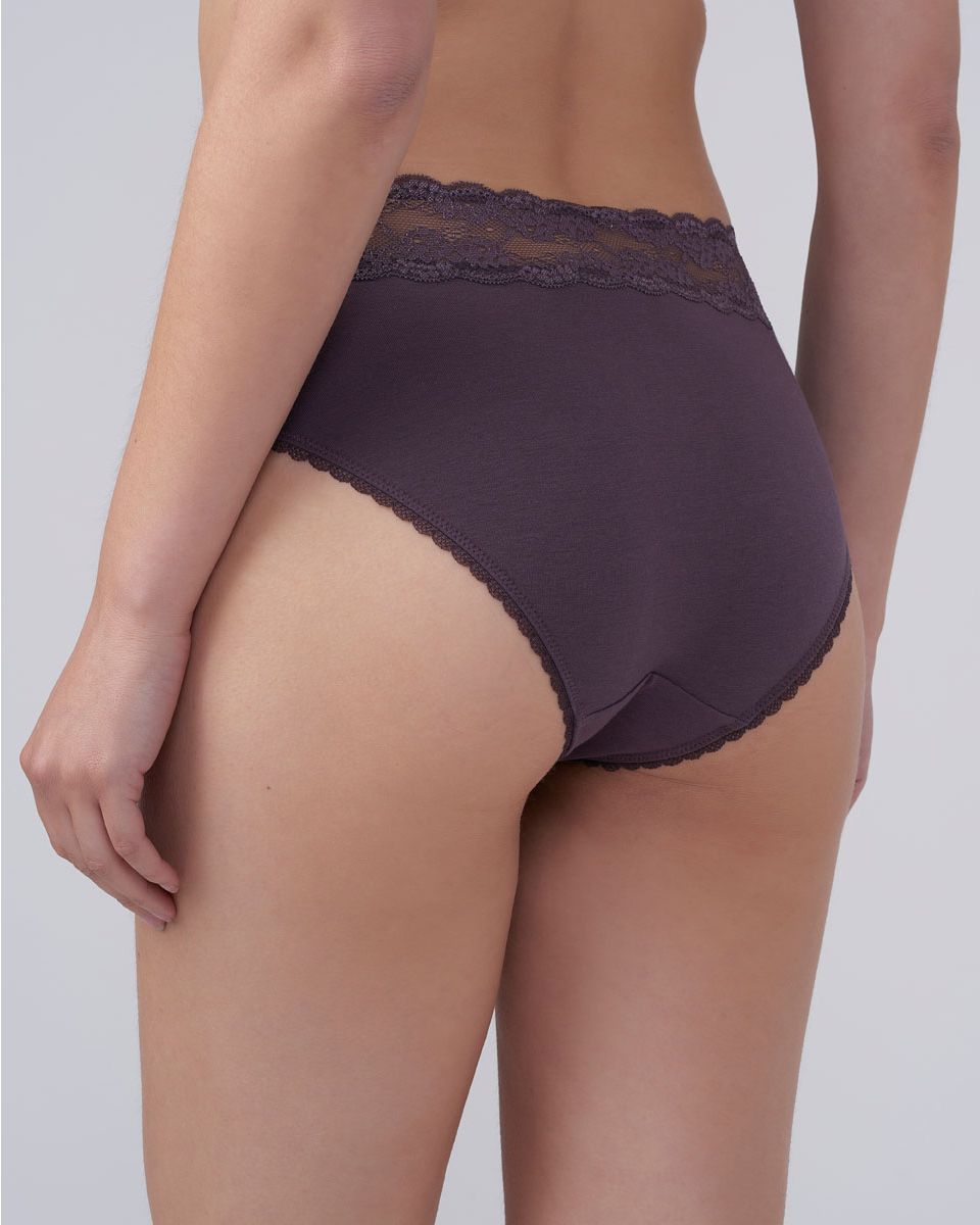 פמינה תחתון כותנה לנשים מידי  סגול - לויטקס Levitex