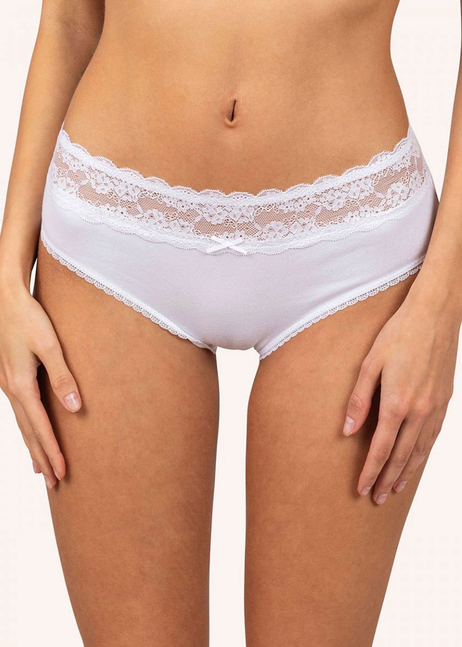 תחתוני כותנה לנשים מידי לבן פמינה - לויטקס Levitex