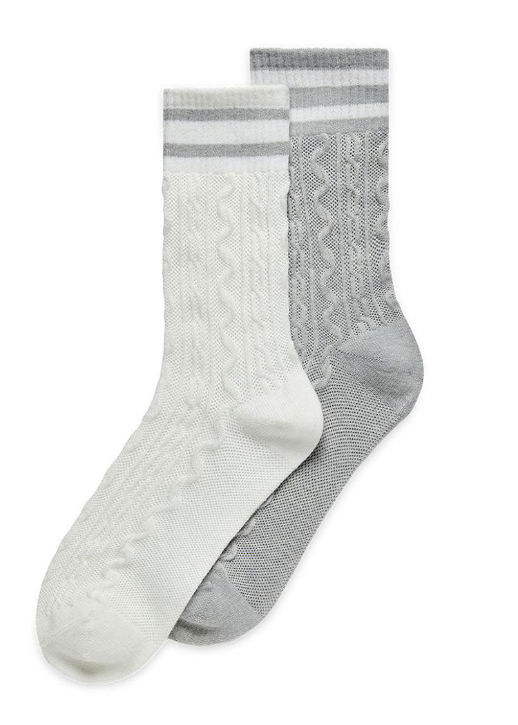 2 זוגות גרבים בארוך קלאסי צמות MIX Femina