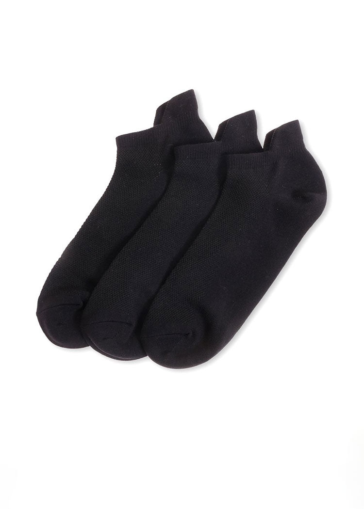 מארז זוגות 3 קרסוליות ספורט שחור Femina