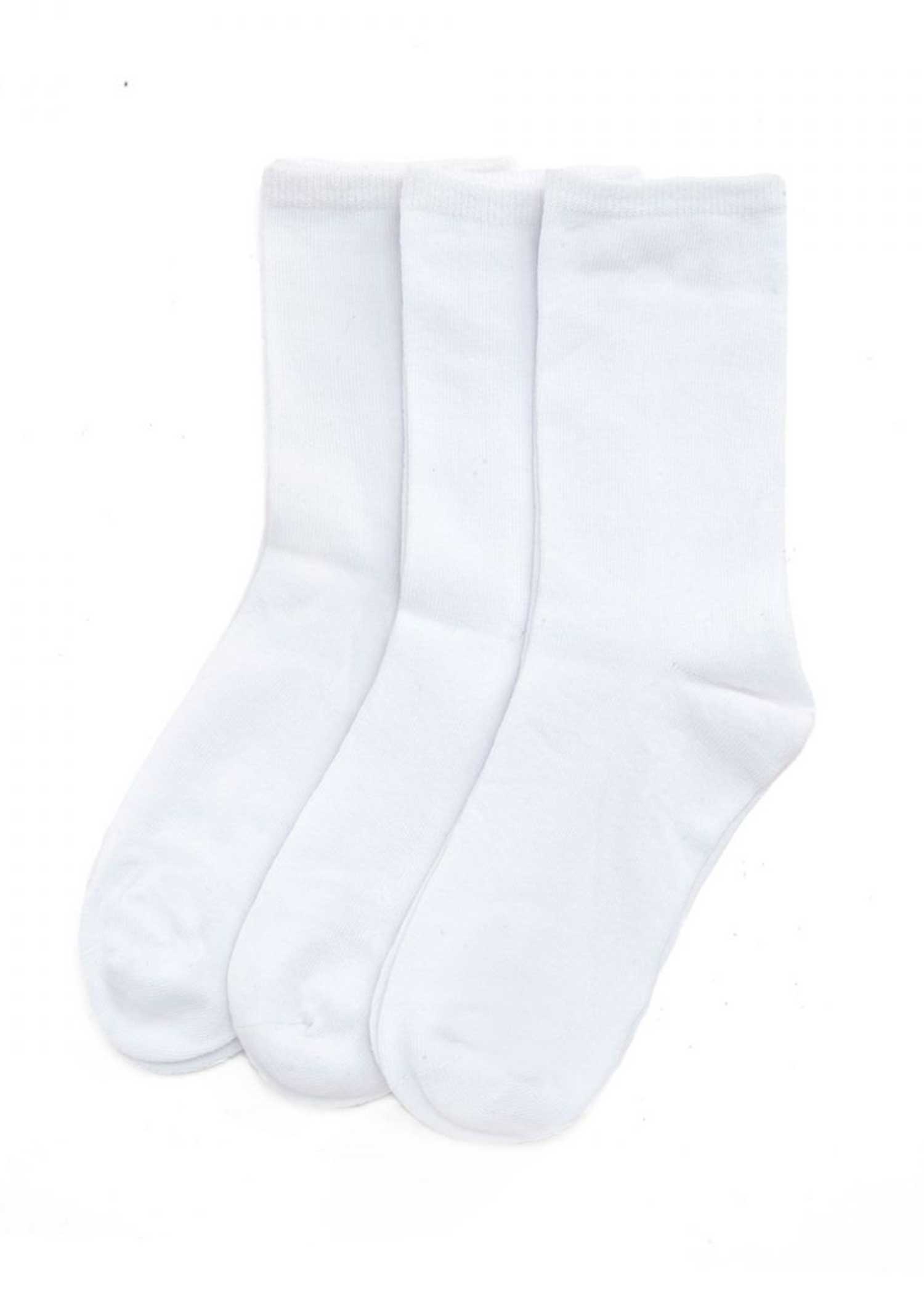 מארז 3 זוגות גרביים ללא תפר באורך קלאסי WHITE - לויטקס Levitex