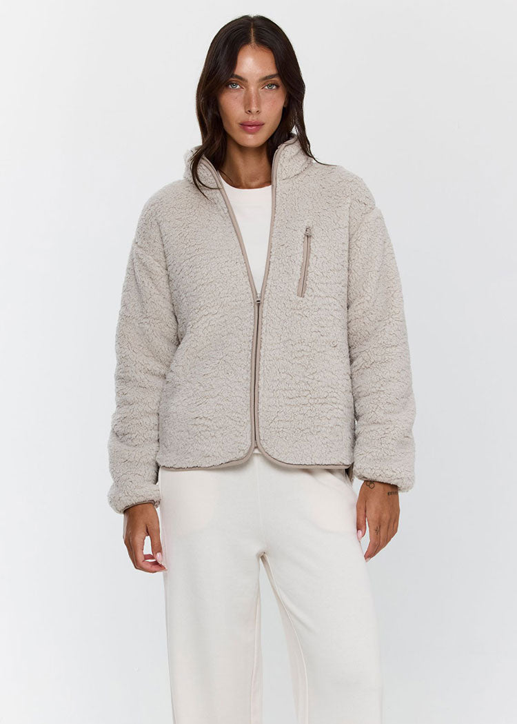 קרדיגן פלאפי טדי אפור