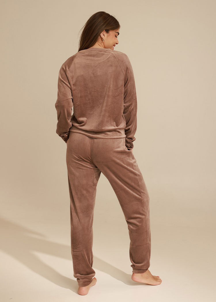 סט קטיפה רכה ומוברשת חולצת רגלן DESERT ROSE