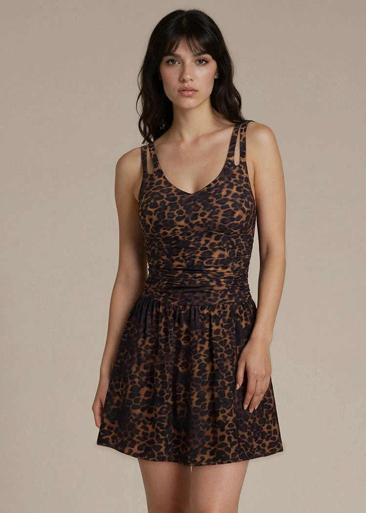 בגד ים שמלה מחטב מנומר