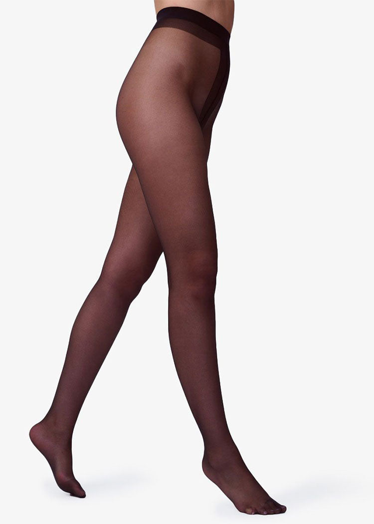 גרבון קלאסי דק ושקוף ללא מכנסון, 15 דנייר שחור Femina