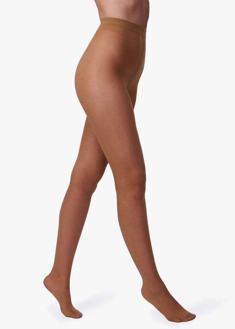 גרבון קלאסי חצי אטום ללא מכנסון, 40 דנייר ברונזה Femina